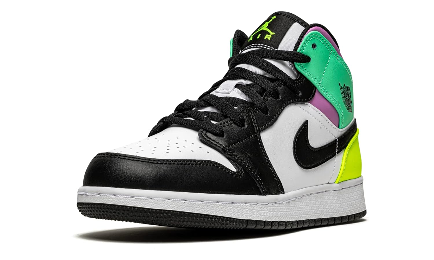 シューズ(男性用) NikeWMNS AJ1Lucky Green/White-Sail-Black Nike Air Jordan 1 Mid SE Oxidized Green White Sail Shoes